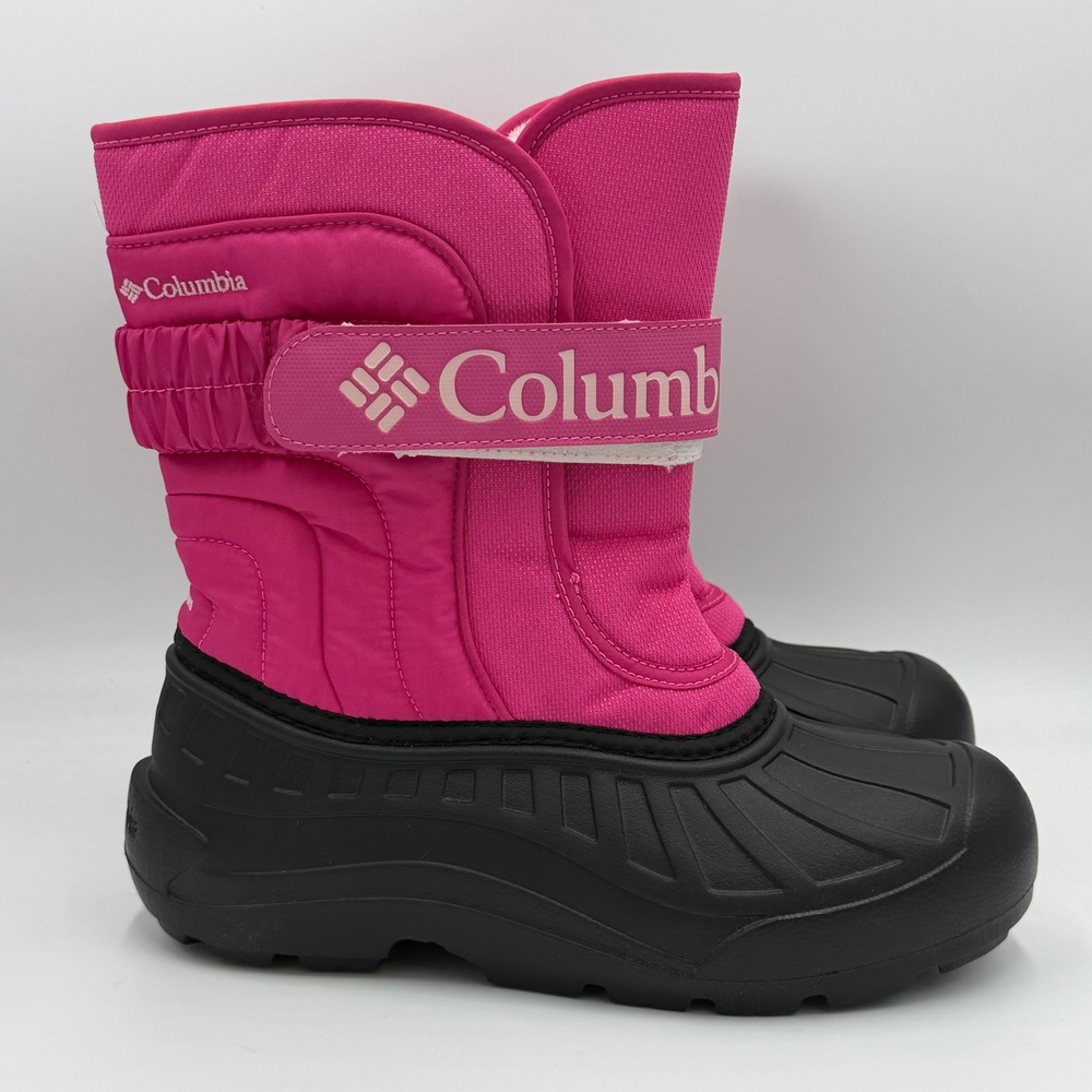 NEW Columbia Powderbug Snowlite Strap Winter Boots Pink BY6077-695 Youth Size 7
